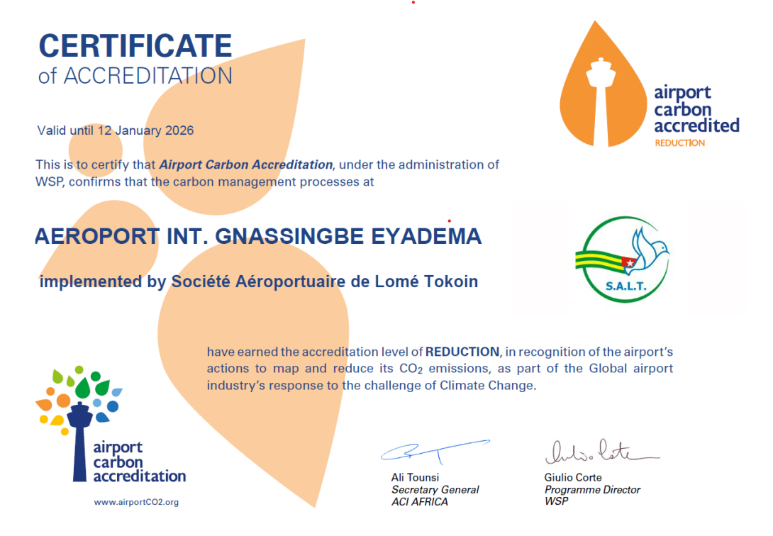 Certificate of Acretation
